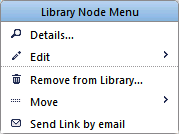 Library Node Menu