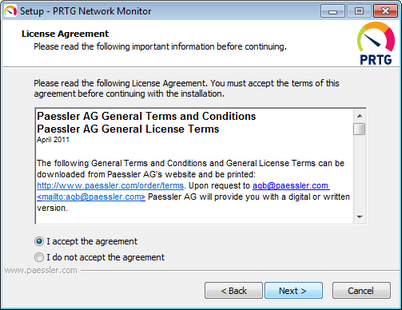 Setup Wizard License Agreement